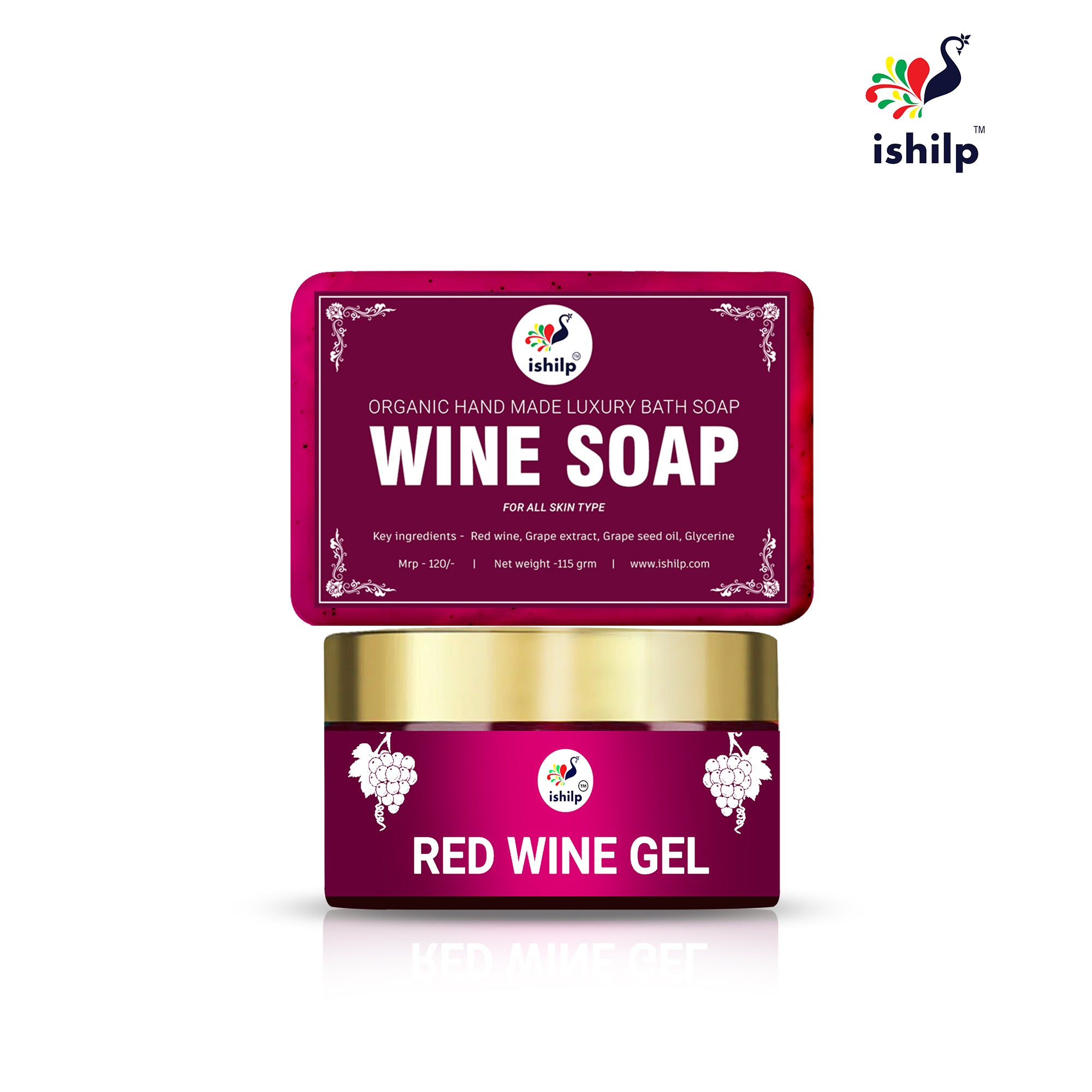 ishilp Wine Gel (50grm) + Wine Soap (2)